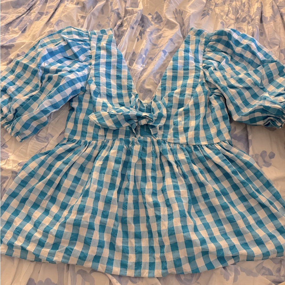 Lilly Pulitzer Sarafina Short Sleeve Gingham Top